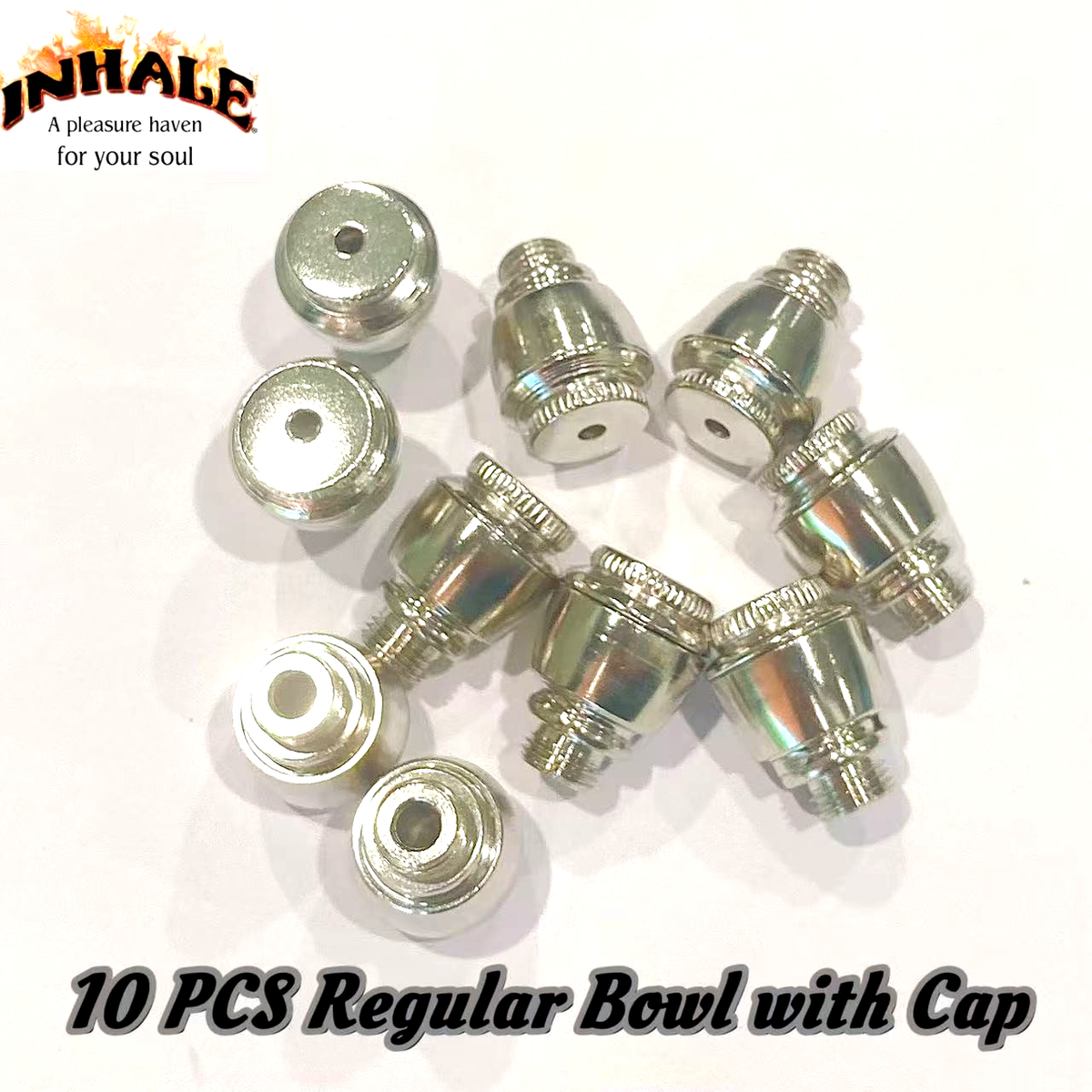 10 PCS metal parts regular bowl w cap for herb tobacco smoking pipe or lamp 
