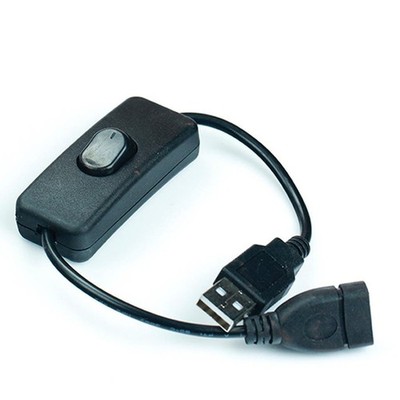 Male to Female USB Cable with ON/Off Switch - Easy Start/Reboot for Raspberry...