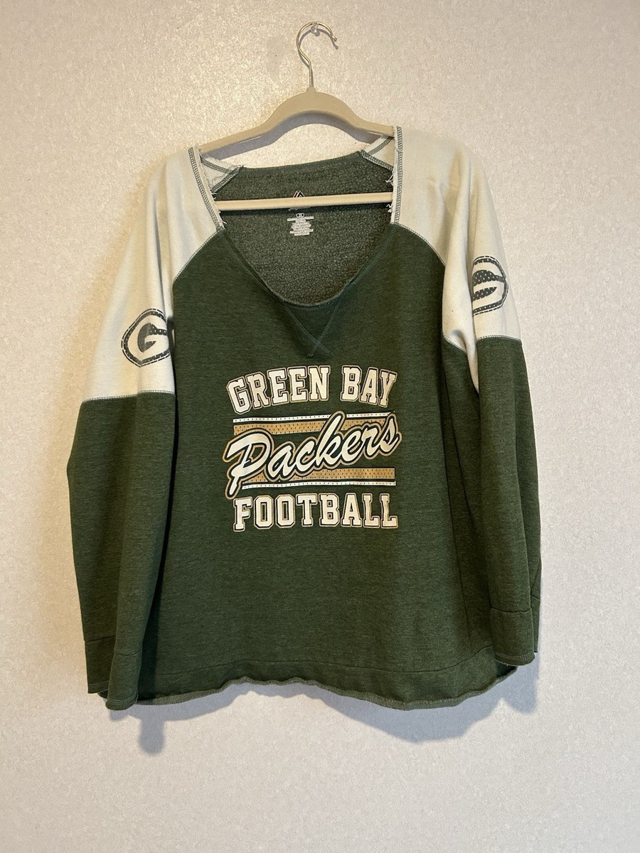 green emerald velvet dress Junk Food Clothing Women's NFL Green Bay Packers Bling Flea Market Crop Fleece - Green - Size L