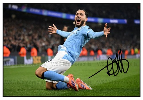 12091. Rayan Cherki Signed Pictures (A4 Prints) Manchester City France Lyon