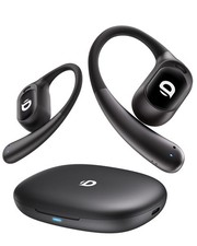 Open Ear Earbuds, True Wireless Open Ear Headphones with Earhooks, Air Conduc...