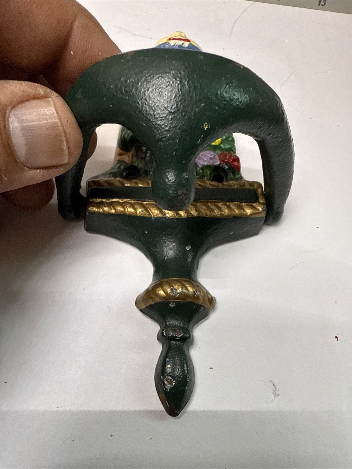 Vintage 1970s Cast Iron Humpty Dumpty Door Knocker