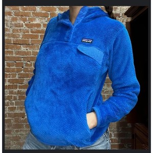 Patagonia Re-Tool Snap-T Fleece Pullover Coastal Urge Blue youth Size XXL 16/18
