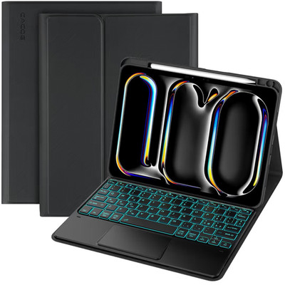 CACOE Keyboard Case kompatibel mit iPad Pro 11 Zoll M4 Case (2024) Tastatur weiß