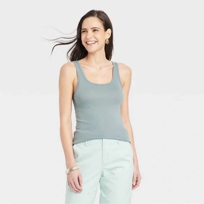 A New Day Women's Slim Fit Tank Top - Light Teal XL