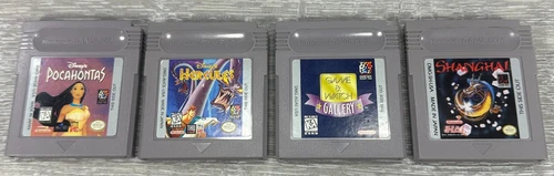 Lot Of 4 Nintendo Gameboy Kids Pocahontas, Hercules, Shanghai, Game & Watch