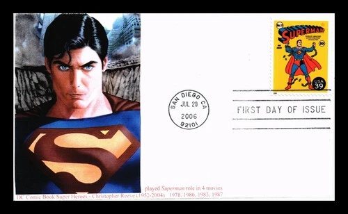 US COVER SUPERMAN DC COMICS SUPER HEROES FDC CHRISTOPHER REEVE MOVIES