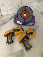 2011 Lot Nerf Dart Tag Sharpshot Blasters With Electronic Target And Elite Darts
