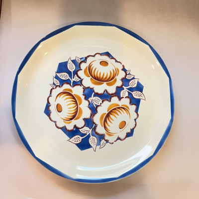 HBCM France Creil and Montereau Floréal Model Chop Plate Platter