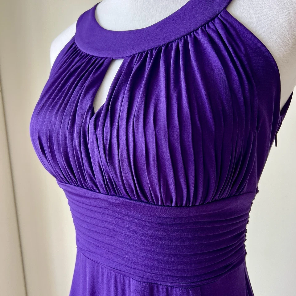 SANGRIA шикарный фиолетовый замочная скважина вечернее платье—SZ. 4 - Изображение 2 из 4