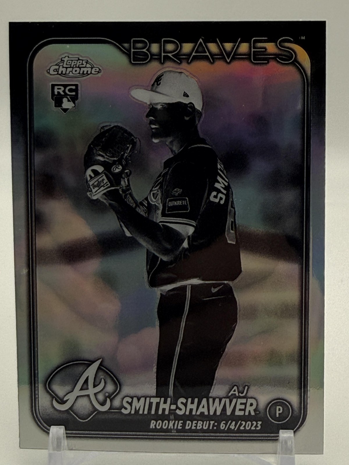 2024 Topps Chrome Update #USC87 AJ Smith-Shawver Negative Refractor RC