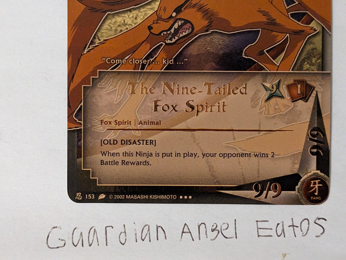 Naruto Tcg CCG The Nine-Tailed Fox Spirit Card Super Rare Foil