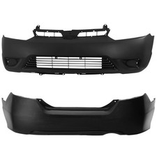 Bumper Covers Set of 2 Front & Rear Coupe for Honda Civic 2006-2008 Pair