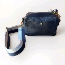 MADEWELL TRANSPORT Camera Black Leather Crossbody Bag w/ Caribiners