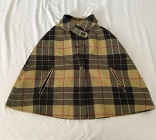 NWT Wool Plaid Cape with Buckle Detail 4Y Top/coat