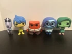 Inside Out Funko Pop Set Fear Joy Anger Sadness Disgust Lot Used No Box As Is