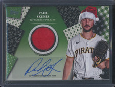 2025 Topps Holiday Mega Baseball Paul Skenes PIRATES #HRA-PS Patch Auto /10