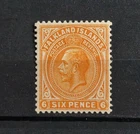 FALKLAND ISLANDS SG 64 6D YELLOW ORANGE M/MINT CAT £15