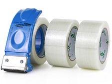 Strapping Tape 2Inch with Dispenser, Mono Fiberglass Reinforced Packing Tape ...
