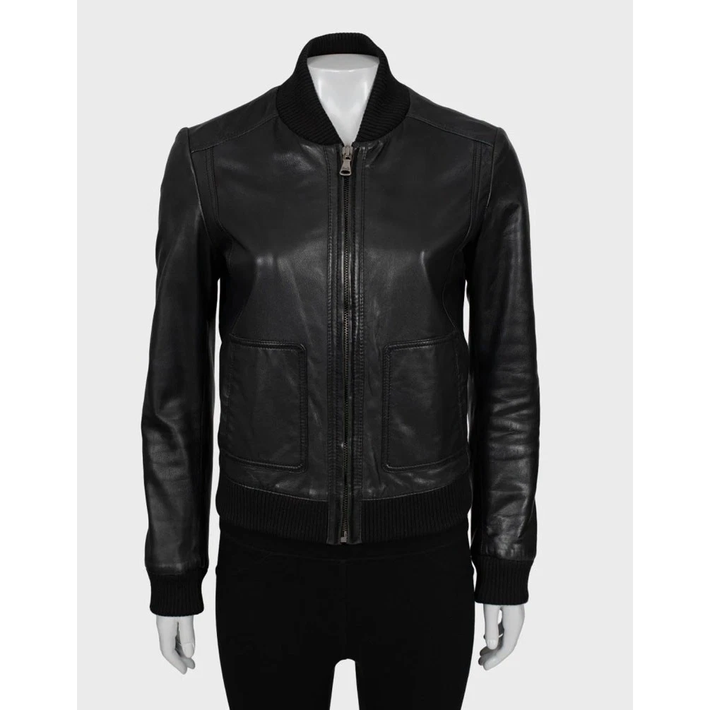 Dolce&Gabbana Leather Outer Shell Black Coats, Jackets & Vests for
