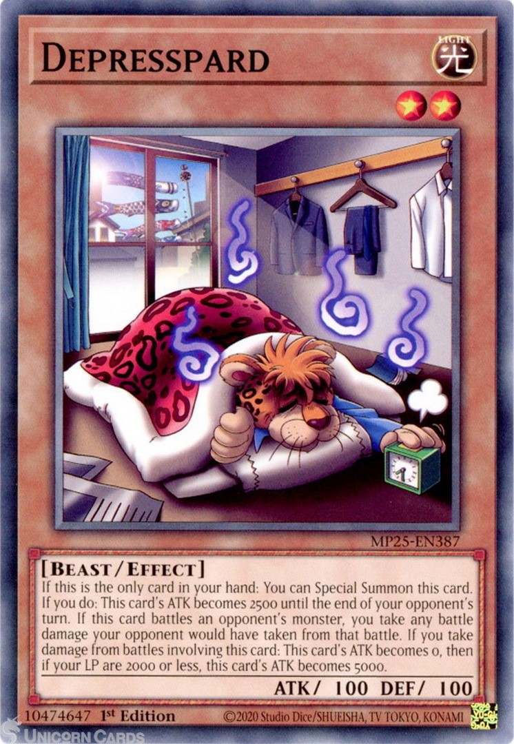 MP25-EN387 Depresspard : Common 1st Edition Mint YuGiOh Card