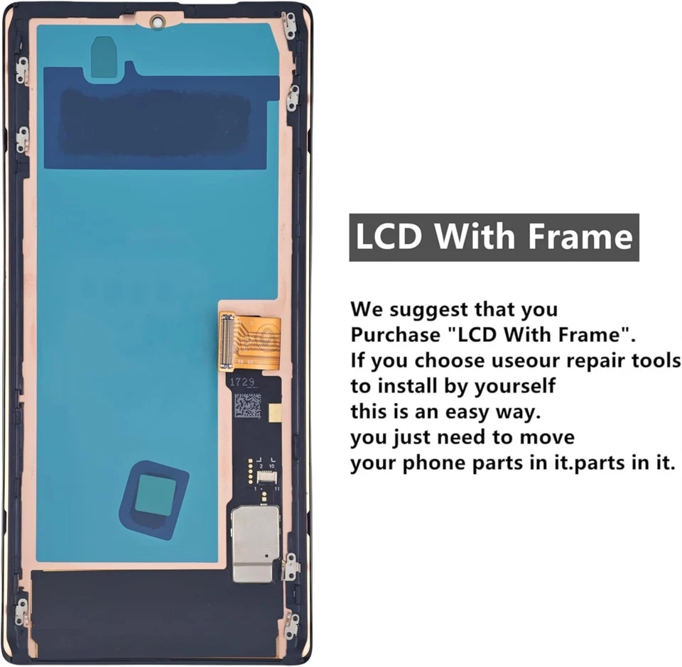 Amoled Screen Replacement with Frame for Pixel 6 P - Image 4 of 4