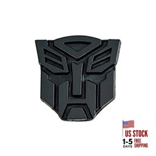 Transforming Auto Robot Auto Emblem - Black 1'' Tall 