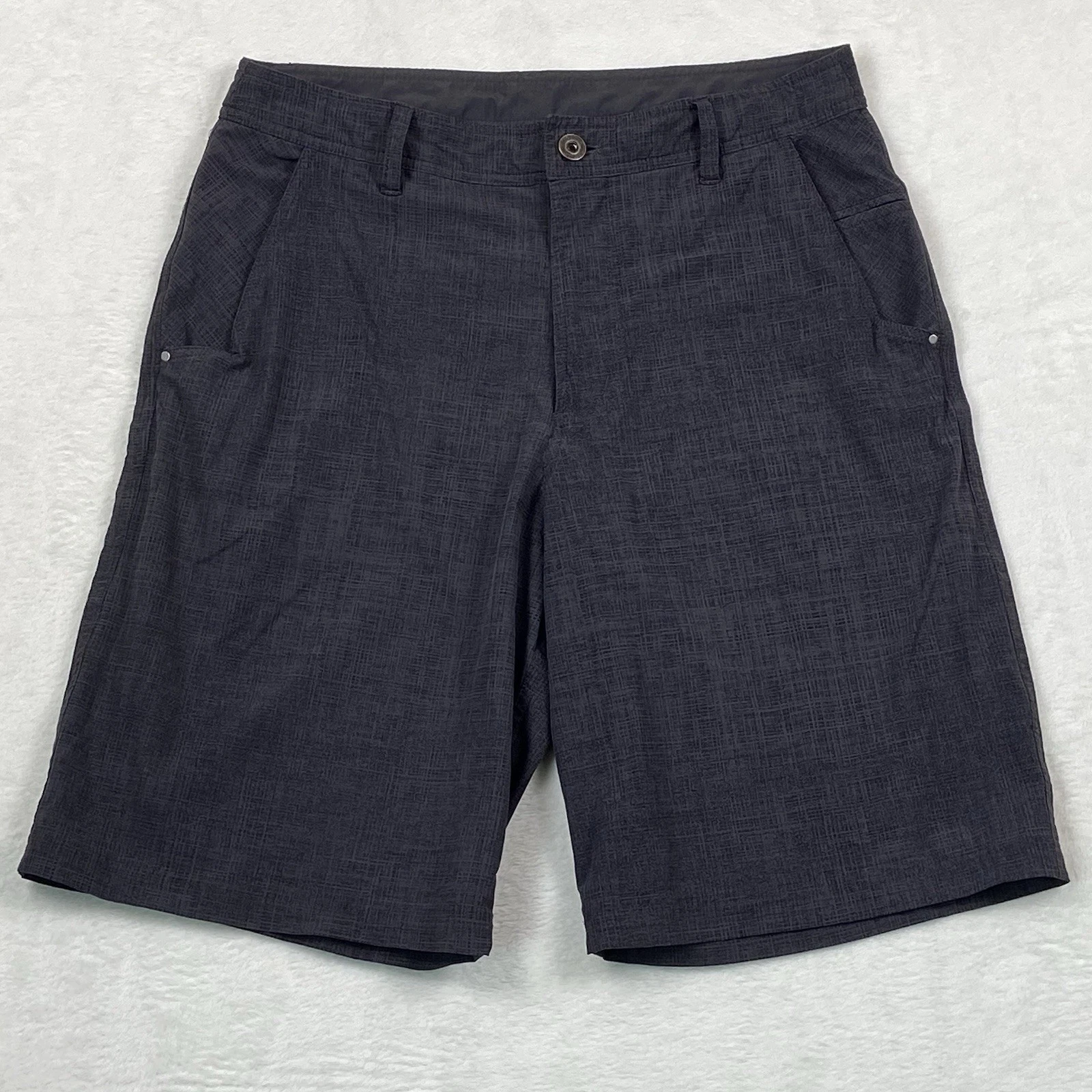 Lululemon Mens Shorts 34 Dark Gray Textured Crosshatch Golf Athletic Casual 11”
Opens in a new windo