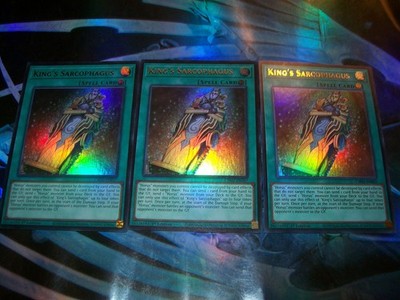 3x King's Sarcophagus 1st Edition Ultra Rare CH02-EN037 Yu-Gi-Oh!