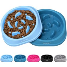 Small Slow Feeder Cat Bowls 2PCS, Anti-Choking Puzzle Cat Food Bowls, Anti-Sl...