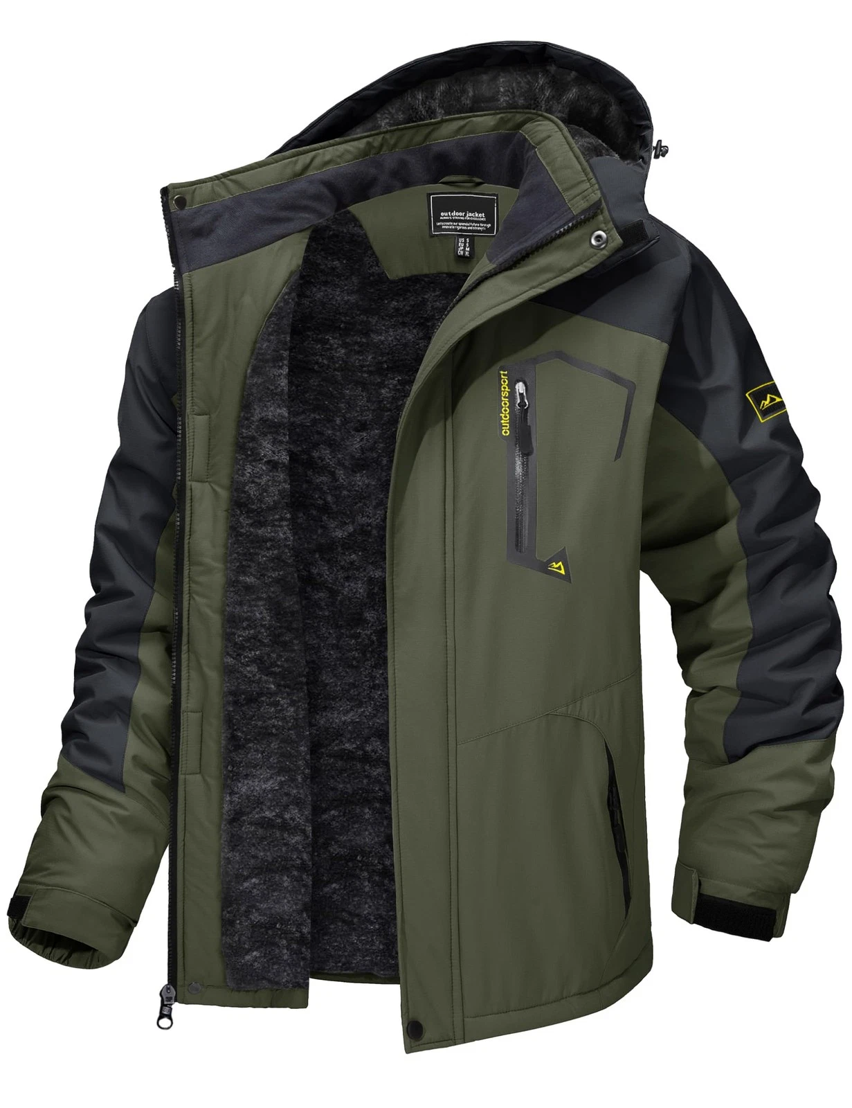 TACVASEN Winter Jacket for Men Fleece Lined Skiing Snowboarding Jacket - product detail image 1