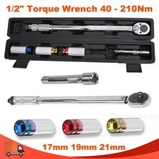 Drehmomentschlüssel 1.2 Zoll 40–210 Nm mit 3 Schlüssel Auto PKW Reifenwechsel DE