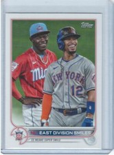 NL East Division Smiles 2022 Topps #98 Marlins/Mets