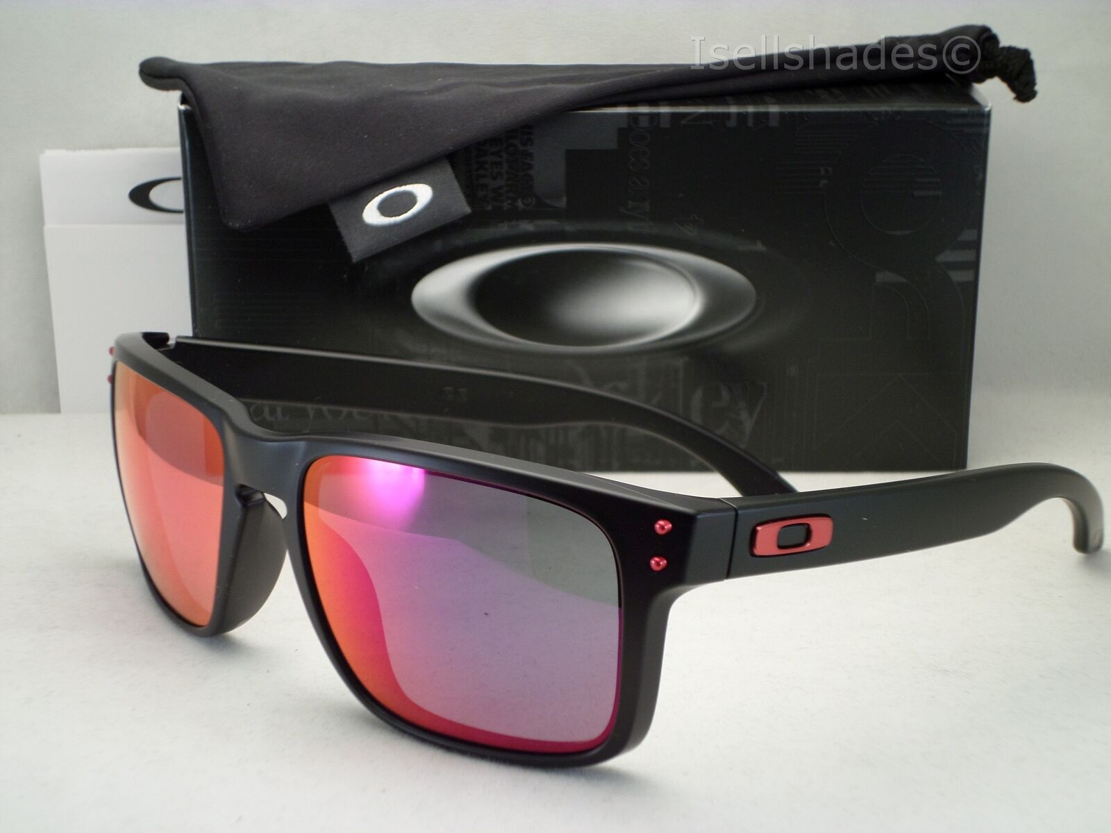 Oakley Holbrook Matte Black w +Red Iridium Lens NEW Sunglasses (oo9102-36)  700285658667 | eBay