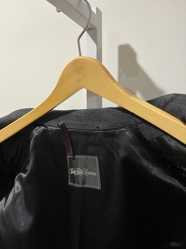 SAKS FIFTH AVENUE Cashmere Collection Charcoal OVERCOAT TOP COAT Gorgeous! 44 R - Picture 9 of 9