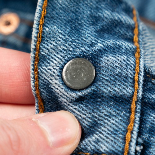Vintage Levi's Orange Tab Jeans Youth Size 6X Blue Straight Denim USA 21x21.5 - Picture 6 of 12