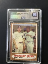 MANAGERS DREAM 1962 TOPPS#18, MICKEY and WILLIE ON THE SAME TEAM, MPE GRADING 3