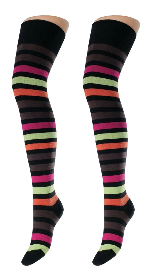 2 PAAR RS DAMEN OVERKNEE ÜBERKNIE STRÜMPFE STRUMPFHOSEN KNIESTRÜMPFE BAUMWOLLE - Bild 4 von 4