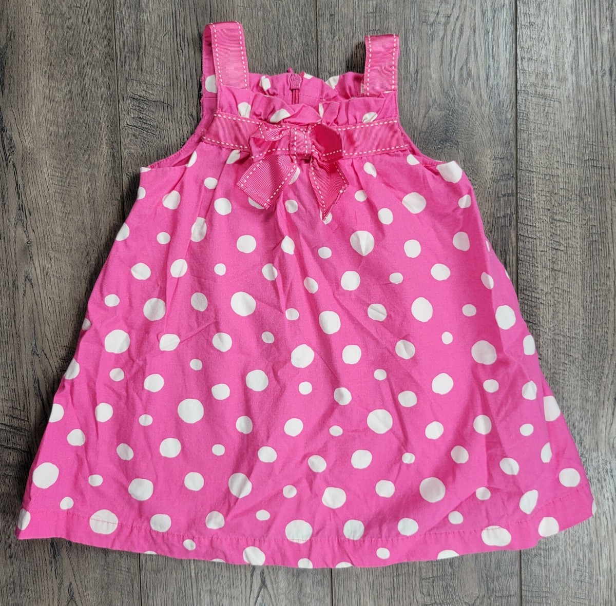 Baby Girl Gymboree 6-12 Month Yr-2009 Pink White Polka Dot