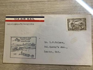 1929 Canada Flight Cover Oskelaneo to Chibougamau Used SKU# 35269