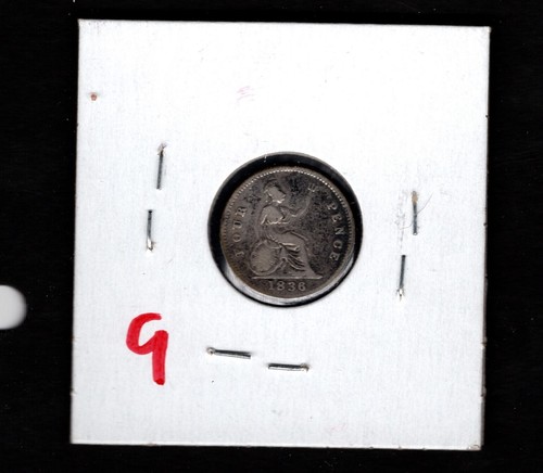 1836- Great Britain - Silver-4 Pence- Cleaned - Picture 2 of 2