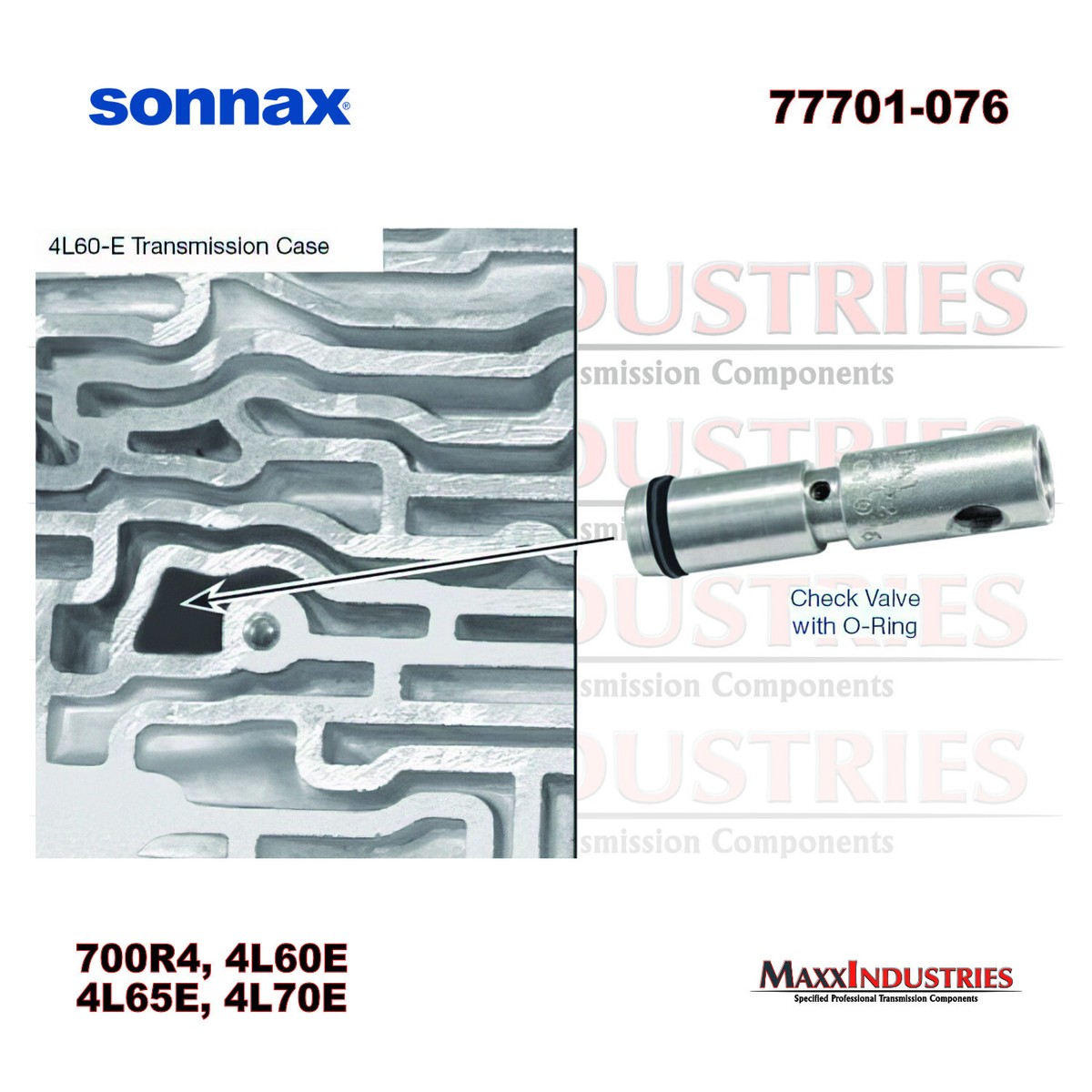Sonnax 77701-076 Transmission Servo Release Check Valve 4L60E