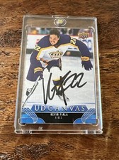 Kevin Fiala IP Signed Upper Deck Canvas Card JSA Coa Kings Autographed