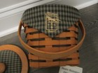 Longaberger 1998  Barn rasing combo lid liner, protector, card, tieon, &pamplet — photo 4