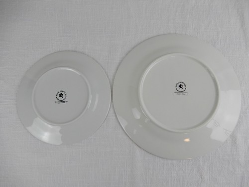 Royal Norfolk RNF127 Dinner Plate & Salad Plate Blue Turquoise Geometric 2 Piece - Picture 4 of 8