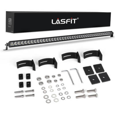 Lasfit Single Row 42 inch Slim LED Light Bar Offroad Combo Spot Flood Lamp 30W