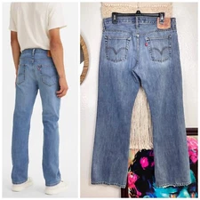 Vintage LEVI’S 527 Low Boot Cut Blue Jeans 34x32 Cowboy Jeans 2007 Y2K Pants