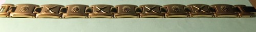 8.5" "SURGICAL STAINLESS STEEL MAGNETIC MAN GOLD BRACELET ( ADJUSTABLE ) - Picture 27 of 27