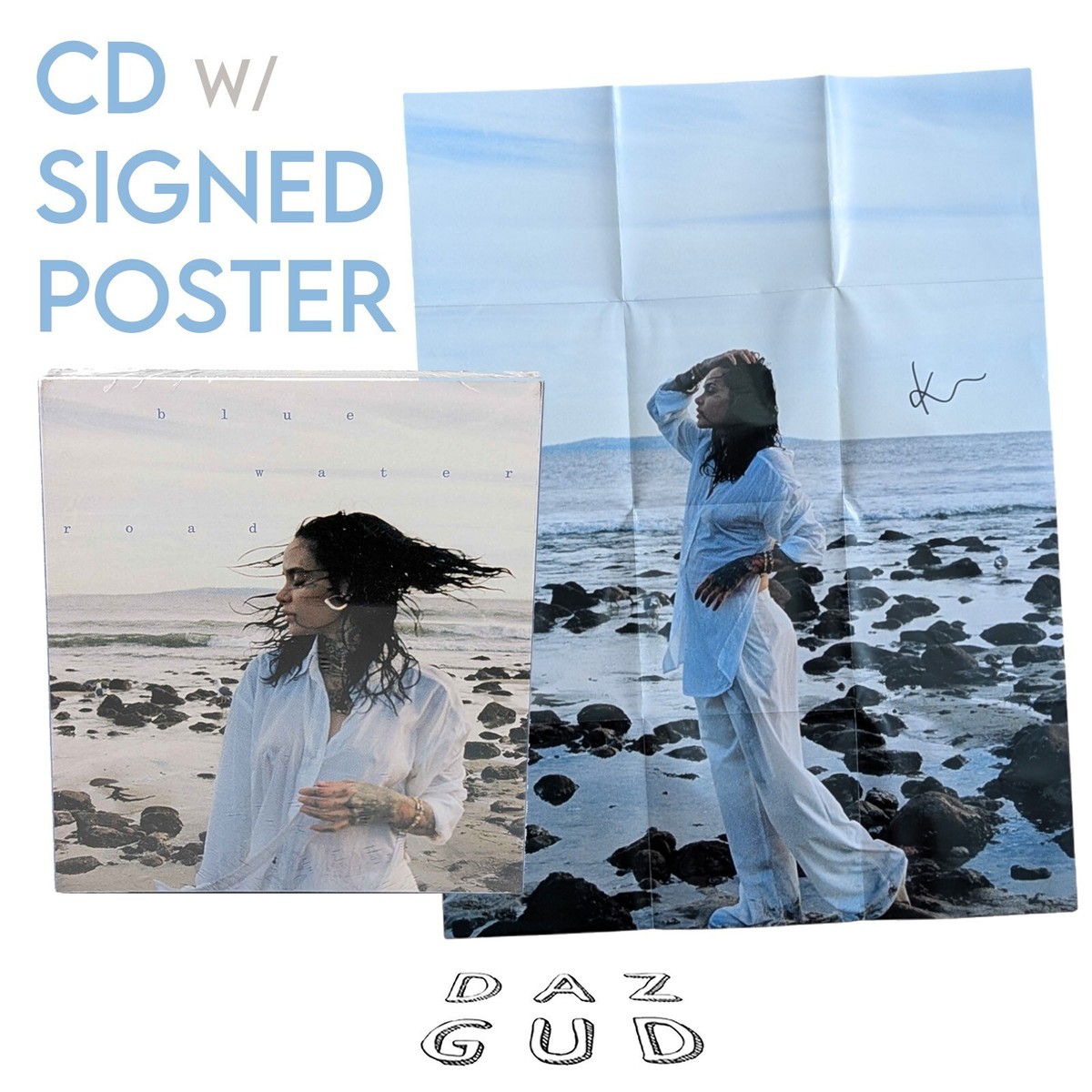 Kehlani - Blue Water Road 直筆サイン付CD KEHLANI Blue Water Road CD w/ SIGNED POSTER Autographed - NEW