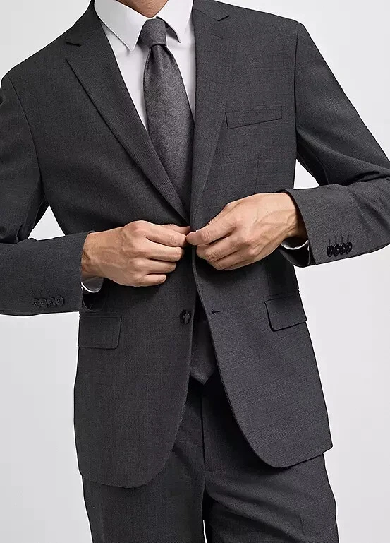 Blazer De Hombre Mango En Gris Talla 40R - Imagen 2 de 3
